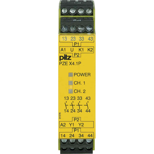 Pilz - Gerät zur Überwachung von sicherheitsgerichteten Stromkreisen Kontakterweiterungsblock PZE X4.1P #777587 24VDC 4n/o