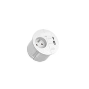 Bachmann - Multi-Tischsteckdose Kabeldurchführung 938.304 1xUTE 1xUSB