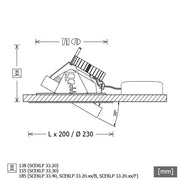 LTS Licht&Leuchten - Downlight/Strahler/Flutlicht LED-Einbaustrahler SCEKLP 33.2040.55 ws Scene33 840 55° D155