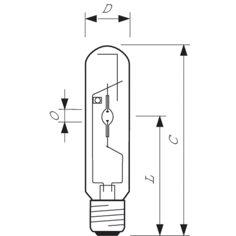 Philips Lighting - Halogen-Metalldampflampe ohne Reflektor Entladungslampe CDO-TT 150W/828 E40 150W 828