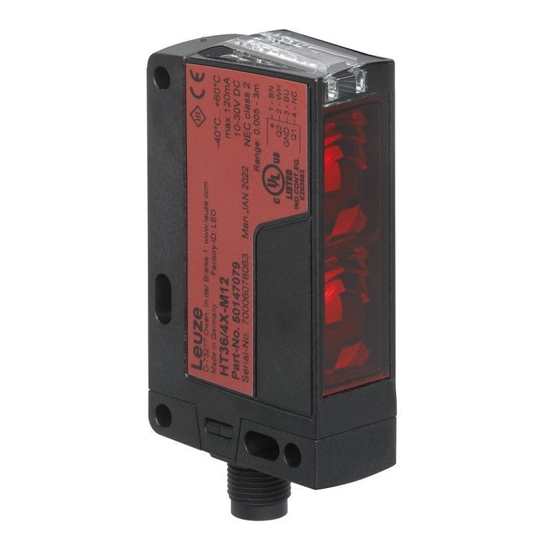 Leuze - Lichttaster mit Hintergrundausblendung Taster Hintergrundausblen. HT36/2X-M12