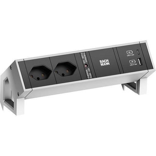 Bachmann - Mehrfachsteckdose Steckdosenleiste 902.907 DESK2 2xCH 90Grd
