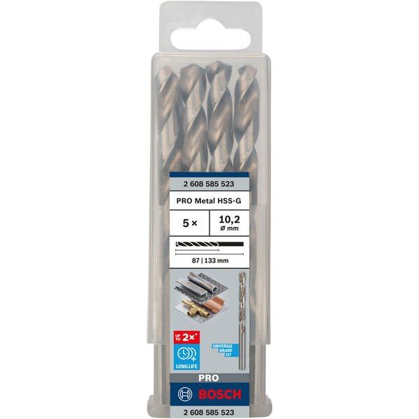 Bosch - Bohrer PRO Metal HSS-G 2608585523 Spiralbohrer 10,2 x