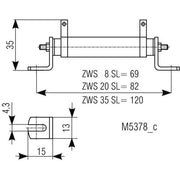 Dold&Söhne - Widerstand Vorwiderstand ZWS 20SL 1,5K-OHM 20W DC127V