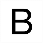 RZB - Beschriftung Buchstaben/Zahlen Buchstabe "B" 99223.013.B sw 120mm groß