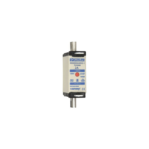 Mersen - Messersicherung Sicherungseinsatz NH gG NH000GG40V2-1 Gr.000 2A SGL KM − 3 Stück