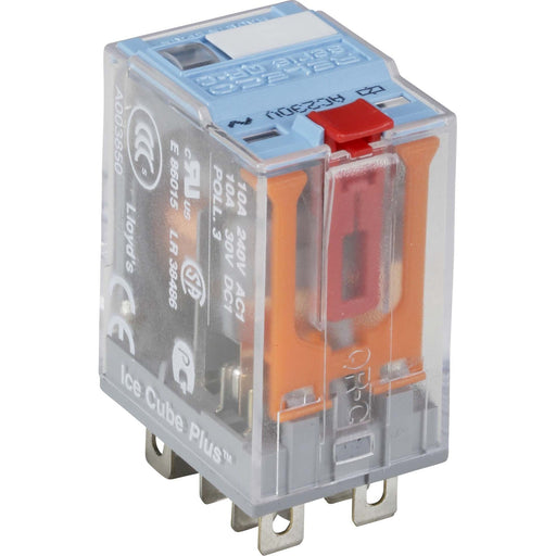 Comat Releco - Schaltrelais Miniature-Relais QRC blau C7-A20/AC24V-Releco 8-pin, 2 CO − 10 Stück