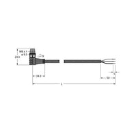 Turck - Konfektioniertes Sensor-Aktor-Kabel Aktuator- u. Sensorleitung PSW3M-5/TXY PUR