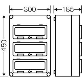 Hensel - Installationskleinverteiler Automatengehäuse Mi 1337 36TE
