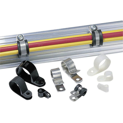 HellermannTyton - Befestigungsschelle für Kabel/Rohre Befestigungsschelle ALU13-ALU-NA-C1 − 100 Stück