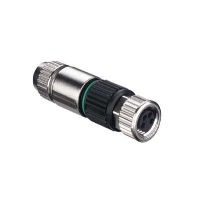 Leuze - Rundsteckverbinder, feldkonfektionierbar (Industriesteckverbinder) Leitungsdose D M8A-3P-SK