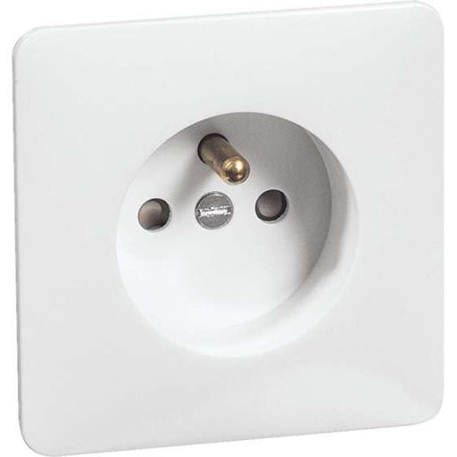 Peha - Schalter-/Steckdosenkombination Steckdose ws Erdungsstift B 80.6671 SI W 10/16A 250V 2-pol