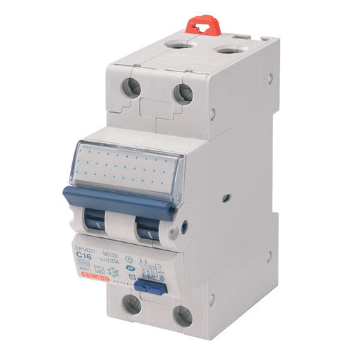 Gewiss - Kombination FI-Schalter/Leitungsschutzschalter FI/LS-Schutzschalter GW95326 B10/0.03A 2P A 10KA