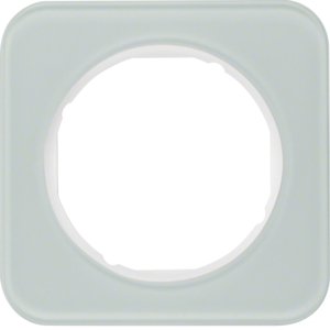 Berker - Abdeckrahmen Rahmen Glas/pows 10112109 1fach, rund