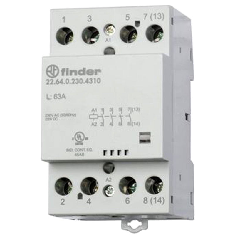 Finder - Installationsschütz für Reiheneinbau Schütz 22.64.0.230.4610 2Ö, 2S, 63A
