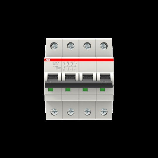 ABB Stotz S&J - Leitungsschutzschalter Sicherungsautomat S204M-D25 10 kA, 25 A, 4P
