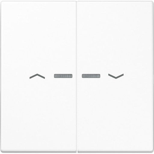 Jung - Abdeckung/Bedienelement für Installationsschalterprogramme Wippe Symbole/Lichtl.aws LS 995 KO5P WW für Taster 2-fach