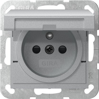 Gira - Steckdose Steckd. Erdstift KD+SH 448826 Alu