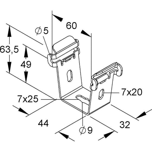 Niedax - Montagematerial für Kabeltragsystem Universalträger GTUT 50 E3 Edelstahl