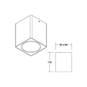 Brumberg Leuchten - Downlight/Strahler/Flutlicht Anbaumodul quadratisch 45112560