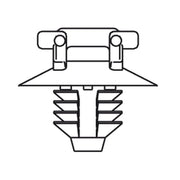 HellermannTyton - Befestigungssockel und -element für Kabelbinder ATS Fußteile 102-67067(500) f. Autotool Systeme. − 500 Stück