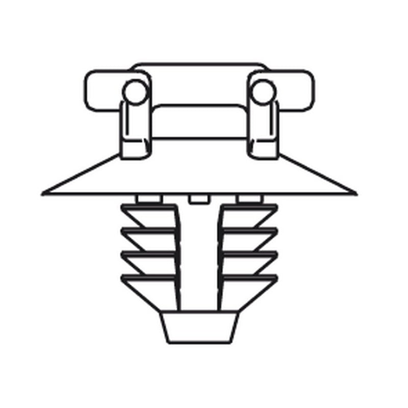 HellermannTyton - Befestigungssockel und -element für Kabelbinder ATS Fußteile 102-67067(500) f. Autotool Systeme. − 500 Stück