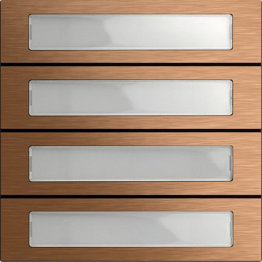 Gira - Funktionsmodul für Türkommunikation Ruftastenmodul 4f 5534921 Bronze