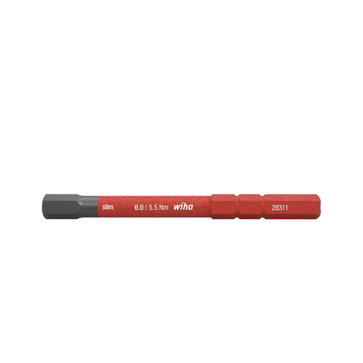 Wiha - Bit Sechskant Schraubendreher 2831-18 SW 6,0x75 SoftFinish electric
