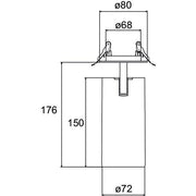 Brumberg Leuchten - Downlight/Strahler/Flutlicht LED-Halbeinbau-Strahler 88804174DA 4000K