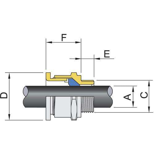 Stahl - Kabelverschraubung CMP Kabelverschraubung 263397 41,50 49,90 mm
