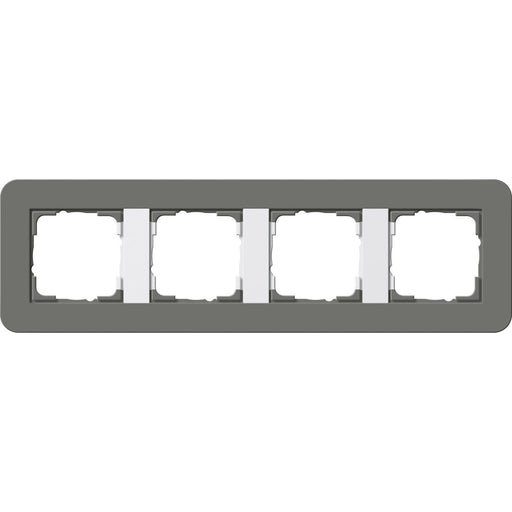 Gira - Abdeckrahmen 4fach 0214413 Dklgrau/Reinweiß