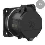 Walther Werke - CEE-Anbausteckdose (IEC 60309) CEE NEO Anbaudose gerade FW430301CC 32A 3P 1h IP54