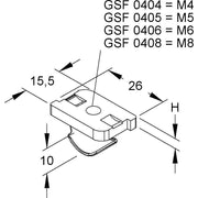 Niedax - Gleitmutter GSF 0406