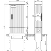 ABN - Leergehäuse Säule BH5 4 Einbaueinh. SK175A E-Cu 30x6mm