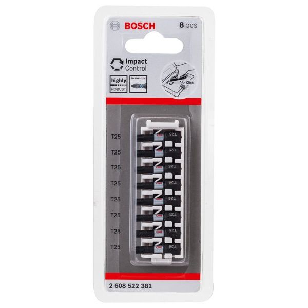 Bosch - Bit PRO Impact Bit, T25 2608522381 25 mm, 8-tlg