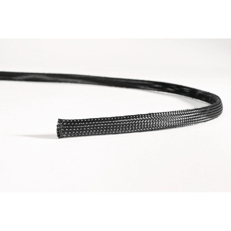 HellermannTyton - Hohlgeflechtschlauch Polyester Geflechtschlauch HEGP04-PET-BK (200) schwarz − 200 Meter