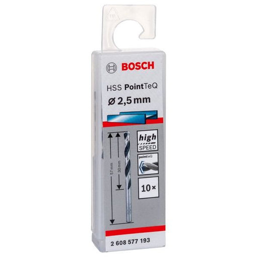 Bosch - Bohrer Metallspiralbohrer HSS 2608577193 PointTeQ DIN 338 2,5
