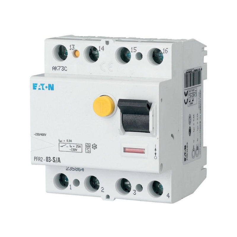 Eaton - Fehlerstrom-Schutzschalter FI Relais PFR2-03-U 25A, 300mA, Typ U