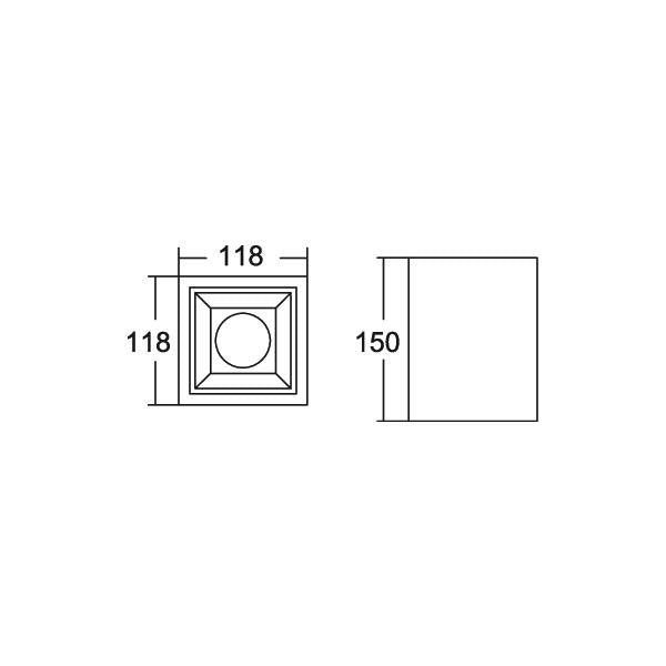 Brumberg Leuchten - Decken-/Wandleuchte LED-Anbaudownlight 42642183 3000K
