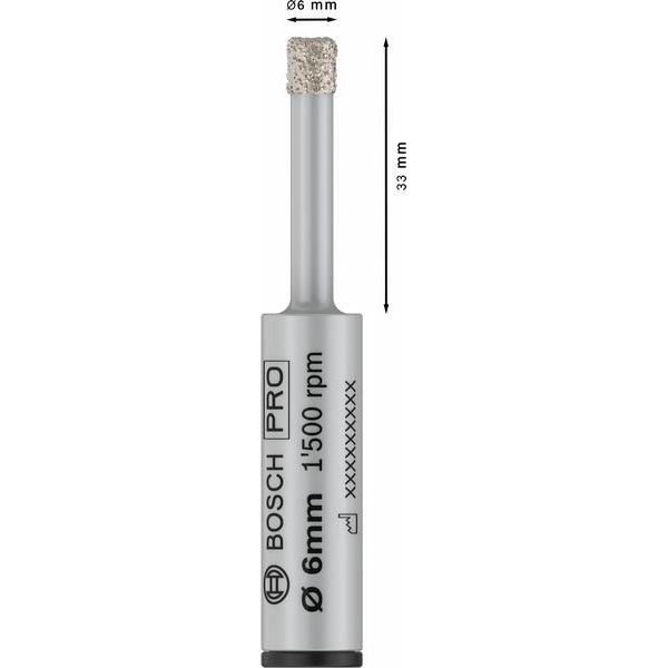 Bosch - Bohrkrone PRO Ceramic dry Bohrer, 2608599053 6 x 33 x 13 mm
