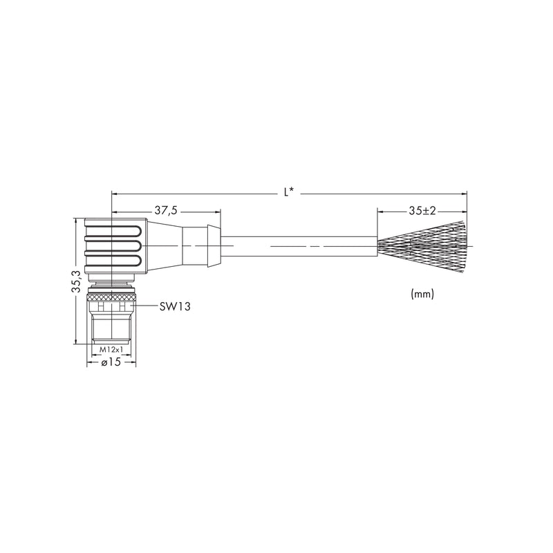 WAGO - Patchkabel Kupfer Industrie CANopen-/DeviceNet-Leitung 756-1404/060-200 5-polig,violett − 1 Stück