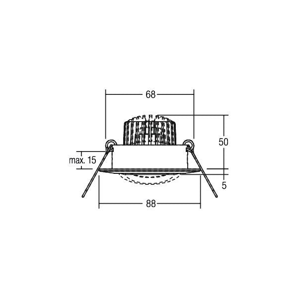 Brumberg Leuchten - Downlight/Strahler/Flutlicht LED-Einbaustrahler 230V 38141053 3000K, gold