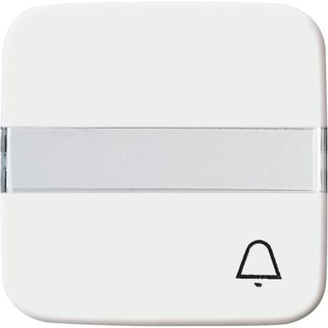 Busch-Jaeger - Abdeckung/Bedienelement für Installationsschalterprogramme Wippe aws Symbol Klingel 2506 N/KI-214 m.Beschriftungsfeld