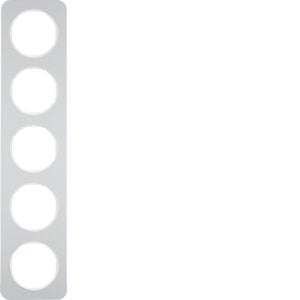 Berker - Abdeckrahmen Rahmen Alu/pows 10152174 5fach