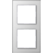 Jung - Abdeckrahmen Glasrahmen 2-fach aws AC 582 GL WW waage/senkrecht