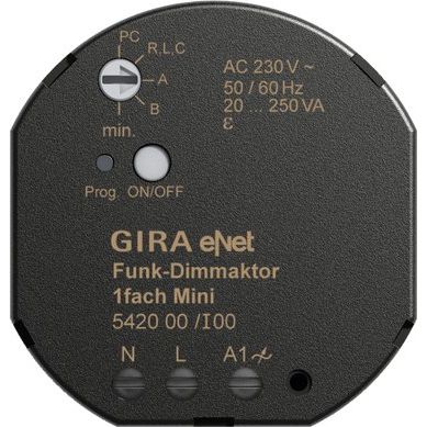 Gira - Bussystem-Dimmaktor Funk Dimmaktor Mini 20 542000 250VA