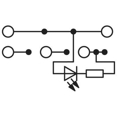 Phoenix Contact - Initiator/Aktor-Reihenklemme Initiatoren-/Aktorenklemme PTIO1,5/S/5/U-BK/OWH 250V, 13,5A − 50 Stück
