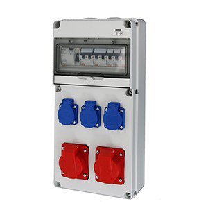 Gewiss - CEE-Steckdosen-Kombination (IEC 60309) Steckdosenkombination CEE DE00319 2x16A 3xSchutz. IP44