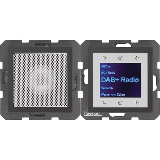 Berker - Elektronik-Gerät für Installationsschalterprogramme Radio mit Lautspr. DAB+ B. 29801606 x ant. matt