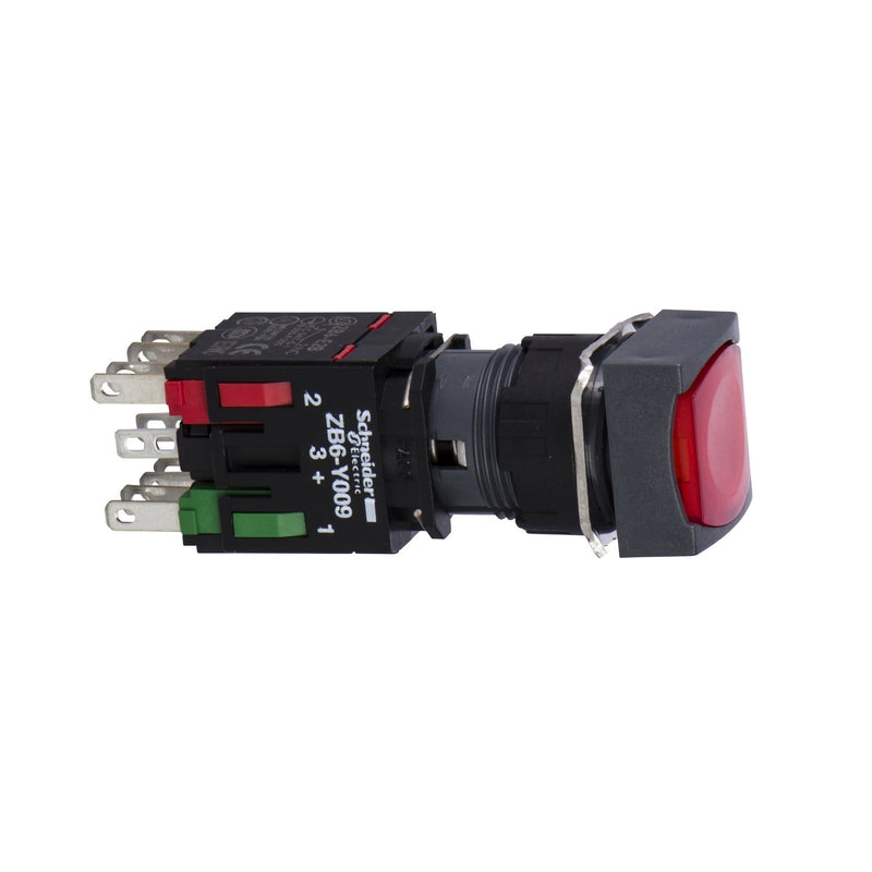 Schneider Electric - Drucktaster, Komplettgerät Leuchtdrucktaster rot XB6CW4B5B